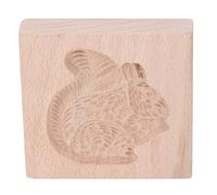 Wooden Cookie Mould Beechwood Reusable Washable Biscuit Press Stamp Mold for Kitchen Baking (Squirrel)