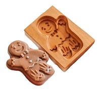 Wooden Cookie Moulds 3D Press Embossing Gingerbread Baking Moulds Creative Christmas Cookie Baking Mold for Home Bakery