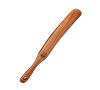 Wooden Cooking Spoon - Narrow Glass Scraper and Thin Paddle Stirrer | Multifunctional Slim Mixing Spoon Utensil for Cooking, Stirring and Serving, Wooden Spatula with Long Handle