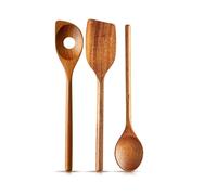 Wooden Cooking Spoons, Set of 3 Wooden Cooking Spoons, Kitchen Utensils, Wood, Durable, for Different Cooking