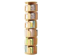 Wooden Corner Bookshelf, Modern Free Standing Revolving Bookshelf for Living Room and Home Office, Open Design Small Space Book Shelves