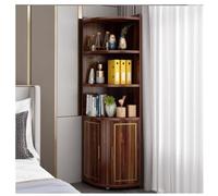 Wooden Corner Shelf Unit Tall Corner Cabinet with Doors Freestanding Corner Display Rack Space Saving Corner Storage Stylish Corner Shelf for Home Decor