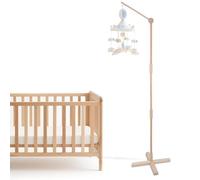 Wooden Cot Mobile Stand, Floor Standing Cot Mobile Arm, Mobile Hanging Wooden Stand, Safe Cot Rattle Stand, Mobile Stand for Hanging Crib Bells (Removable Stand)