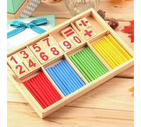Wooden Counting Blocks Sticks -Kids Educational Number Counting Maths Game