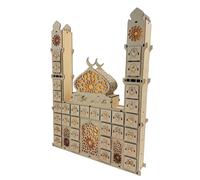 Wooden Counting Calendar Decoration Shape - Sturdy A Wooden Castle with Drawers, 30 Days Countdown To, Holiday Lighting for Parties Living Room | Multipurpose Outdoor Indoor Utility High Performance