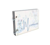 Wooden Cover Floral Memories Scrapbook: Document Your Special Memories with Mum, 25 Pages to Attach Photos and Write Your Thoughts