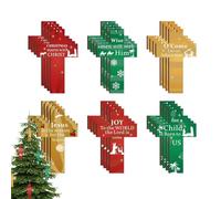 Wooden Cr-oss Hanging Ornament - 24 Pieces Christmas Nativity Hanging Wooden Cr-oss Decorations | Religious Wooden Wall Hanging Cr-oss Decorations for Christmas Tree, Wall Decor