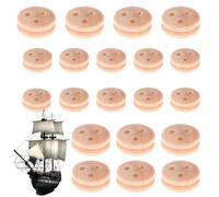 Wooden Craft Wheels - Reusable Pulley Block Kit | Portable Wooden Blocks with 20x Set, Navigation Accessories, Nautical Model Manualization | DIY Projects