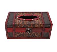 Wooden Crafted Classical Antique Book Tissue and Rectangular Wooden Tissue Box Cover,Retro Tissue Box,Novelty Napkin Paper Holder Box Cover for Bathroom Living Room Office Car Kitchen