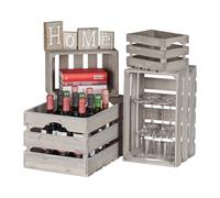 Wooden crate Shabby Chic Boxes Stackable Wooden Storage Boxes Vintage Crate Set