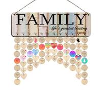 Wooden Creative Calendar Diy Family Birthday Calendar Wall Hanging Reminder Board Plaque With Tags Mothers Day From Daughter Diy Board