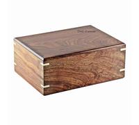 Wooden Cremation Urns for Human Ashes Adult Eco-Friendly Funeral Cremation Urn for Pets Sustainable Memorial Ash Box Decorative Urn Box Keepsake with Premium Wood Hold Upto 160Cu/In (Large 9.5x7x4)