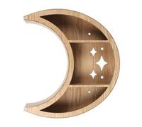 Something Different Wooden Crescent Moon Wall Shelf (One Size) (Brown)