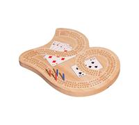 Wooden Cribbage Board Game Continuous 3 Track Board Strategy Cards Game Enhances Logics Skills and Strategic Thinking Travel Portable Cribbage for Family