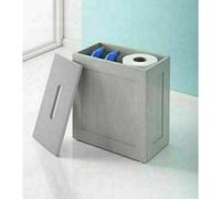 Wooden Crisp Finish Small Toilet Cleaning Product Storage Tidy Box G-0234