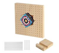 Wooden Crochet Blocking Board and Pins, for Granny Square Blocking Board for Crocheting, 7.9 InchBlocking Mats for Knitting & Crochet Accessories UK, Gifts for Crocheters