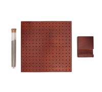 Wooden Crochet Blocking Board, Knitting Blocking Mat for Granny Squares, 19.5x19.5cm Handcrafted Solid Wood Board with 225 Pin Holes for Crochet and Knitting Projects