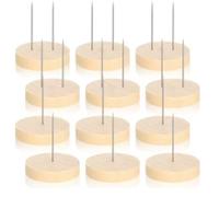 Wooden Crochet Doll Stands - 12-Piece Mini Display Stand Set for Amigurumi & Handmade Dolls