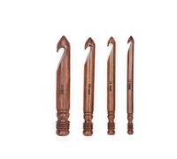 Wooden Crochet Hook Set of 4, Ergonomic Soft Grip Handles, Wood Needles for Knitting & Crocheting Size 12mm, 15mm, 20mm, and 25mm, Wooden Yarn Hooks for Arthritic Hands (Set of 4)