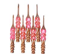 Wooden Crochet Hooks Set for Arthritic Hands | Ergonomic Soft Grip - Resin Mix Indian Rosewood Crochet Hook Set for Crocheting & Knitting (Pink, Set of 7)