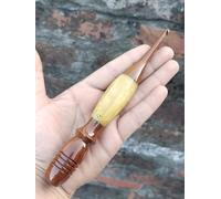 Wooden Crochet Hooks Set of 13 - Set 3mm to 16mm - Natural Hand Turned Ergonomic Custom Crochet Hooks - Engraved with Sizes (10mm)