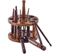 Wooden Crochet Hooks Stand | Crochet Hooks Set of 15 | Handcrafted Organizer for Hooks | Indian Rosewood Knitting Needle Storage for Crocheters (Crochet Hook + Holder)