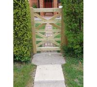 Wooden Cross Brace Garden Gate Pedestrian Pressure Treated 3ft 90cm High x 75 cm Wide x 5 cm Deep