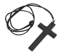 Wooden Cross Car Mirror Hanging Ornament, Retro Minimalist Brown | 1 Pcs with Cord, Rearview Mirror Stem or Wall Hook, Faith Decor for Bedroom and Office Cubicle