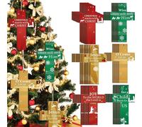 Wooden Cross Christmas Decorations, Nativity Scene Set, Cross Tree Hanging Home Decor, Christian Inspirational Gift (48PCS)