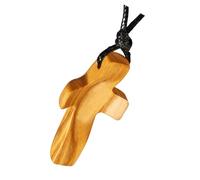 Wooden Cross Pendant - 2in Handcrafted Handheld, Prayer Encouragement Ornament, Exquisite Car Accessory, Fingertip Portable Craft | Elegant Inspirational Charm For Families Kids Adults Daily Devotion