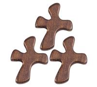 Wooden Crosses - Handheld Comfort Prayer Tools, Small Pocket Christian Symbols with Smooth Polished Finish, Natural Solid Olive Timber Carved Texture, Ideal for Daily Devotion Meditation Healing