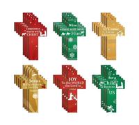 Wooden Crosss Hanging Decoration, 24 Wall Crosss, Christian Crosss, Wooden Crosss Wall Decor, Hanging Crosss Decor for Church Home, Christmas Nativity Ornaments, Birth of Jesus Christmas Decorations