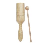 Wooden Crow Sounder, Guiro Musical Percussion Instrument, 7.68x1.77 inches Latin Single Speaker Toys with Stick, Educational Sounds Toy for Adults and Kids, Handcrafted Wood Rhythms