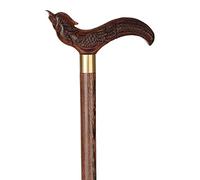 Wooden Crutch Solid Wood Chicken Wing Wood Anti-skid Carving for the Elderly to Travel and Walk beautiful scenery