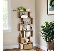 Wooden Cube Display Shelf, Rustic Brown