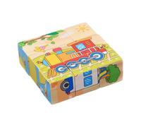 Wooden Cube Puzzle - 200g Educational Toy, Brain Teaser Game