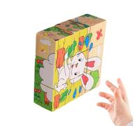Wooden Cube Puzzle - Early Education Toy,Brain Teaser Puzzles,for Home Classroom School Bedroom Birthday Holiday Study Playroom Kindergarten Preschool Daycare