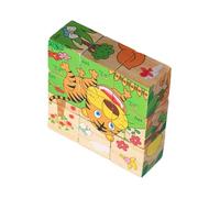 Wooden Cube Puzzle - Early Education Toy | Educational Puzzle Game - for Home Classroom School Bedroom Birthday Holiday Study Playroom Kindergarten Preschool Daycare