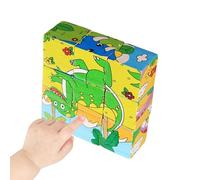Wooden Cube Puzzles - Early Education Toy, Wooden Puzzle Blocks, Natural Wood Jigsaw Set | Creative Problem Solving Logic Game For Preschool Kindergarten Daycare Classroom Birthday Holiday