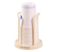 Wooden Cup Holder - Bathroom Cup Organizer, Countertop Dispenser Holder | Multipurpose Mouthwash Storage, Coffee Cup Container With Lid, Vanity Table, Fre