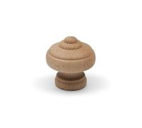 Wooden Cupboard Knob Round Traditional 49mm Furniture Cabinet Drawer Door Beech Pull Circular Classic Hardwood Furniture Wardrobe Handle