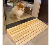 Wooden Curb Ramp, Threshold Ramp, Heavy-duty Durable Lane, Wheelchair, Motorcycle, Car, Bicycle Ramp(30.8 * 30 * 8cm)