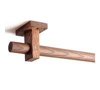 Wooden Curt Rod Set with 2 Brackets Heavy-Duty 29mm Diameter Single Window Curt Pole for Home Décor - 120CM Long & Stylish Design