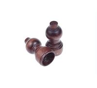 Wooden Curtain pole Finials 28mm classic Rail Finial Ends 2 Pcs (Mahogany)