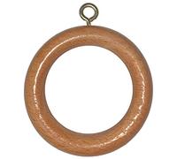 Wooden Curtain Pole Rings Pack of 4 Antique Pine Effect