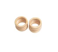 Wooden Curtain Rings Natural Wood Pole Rod Rings 38 mm Curtain Rings (Beech, 6 pcs)