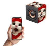 Wooden Custom Bookshelf Bluetooth Speaker - Personalized Portable Rechargeable Wireless Speaker with Premium Sound, Wireless Stereo Pairing, Speaker for Home, Outdoors, Travel