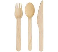 Wooden Cutlery Set 150pcs Disposable Biodegradable & Eco Friendly, Compostable, Picnic, Office & Wedding, Party, Camps