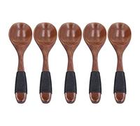 Wooden Cutlery Set - Retro Design Lightweight Phoebe Wood Utensils with Comfort Grip for Picnic Travel Camping Office Lunch (Type 2)