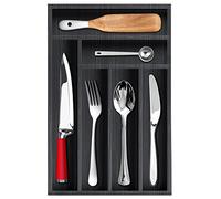 Wooden Cutlery Trays for Kitchen Drawers Divider Utensil Drawer Organiser Wood Flatware Silverware Organizer Tray Bamboo Cutlery Organiser in Drawer Knife and Fork Holder for Drawers Organizer Inserts